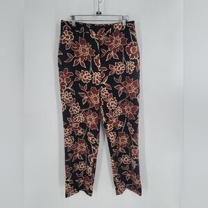 Zara High‎ Waisted Floral Pants Size M